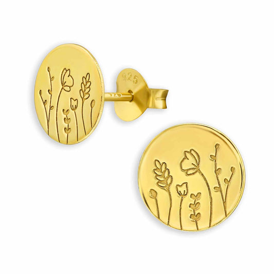 Bloemvormige oorknopjes voor meisjes, gemaakt van 925 zilver.