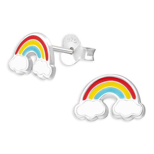 Kinder Ohrringe Regenbogen aus 925 Silber