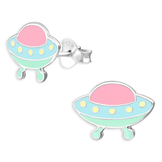 Kinder Ohrringe Ufo aus 925 Silber