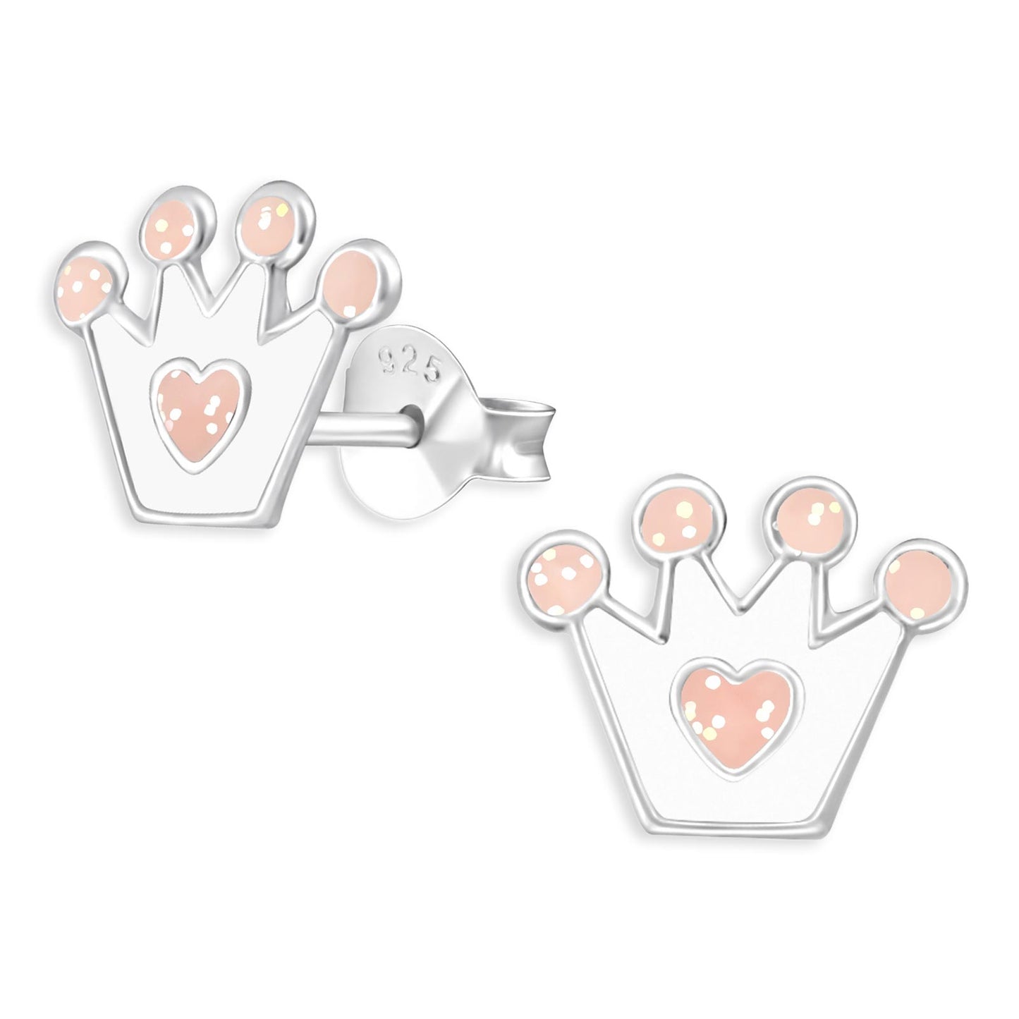 Mädchen Ohrringe Prinzessin Kronen aus 925 Silber