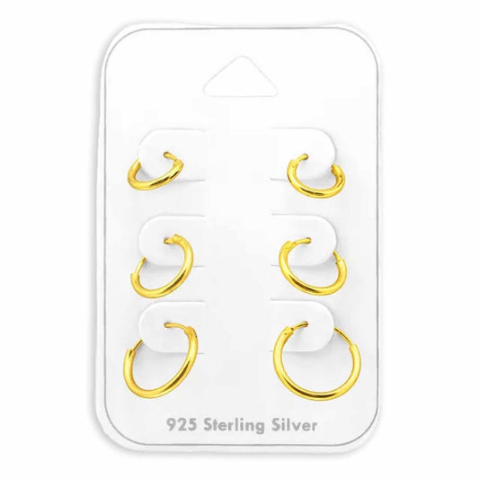 Kinder Creolen-Set aus 925 Silber