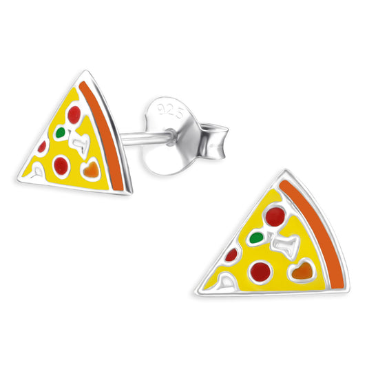 Kinder Ohrringe Pizza aus 925 Silber