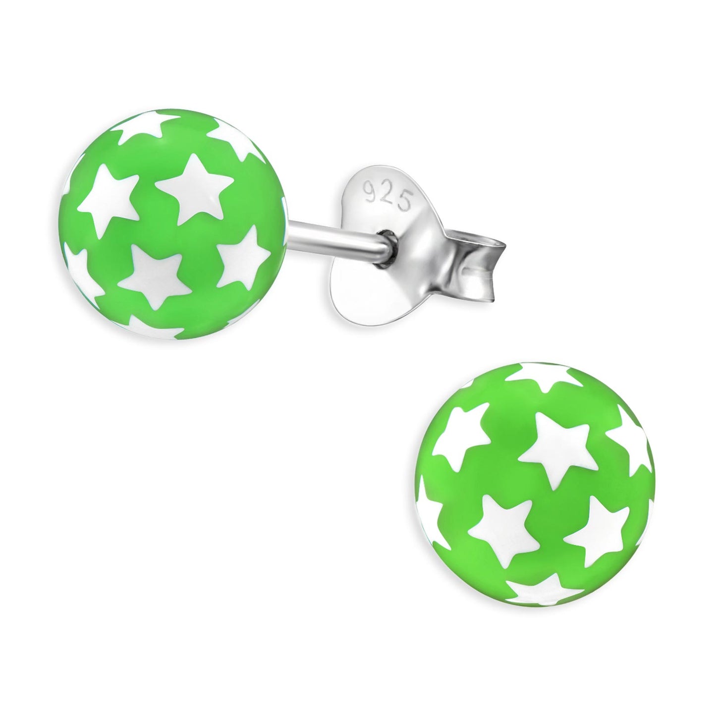Mädchen Ohrringe Sternen Ball aus 925 Silber