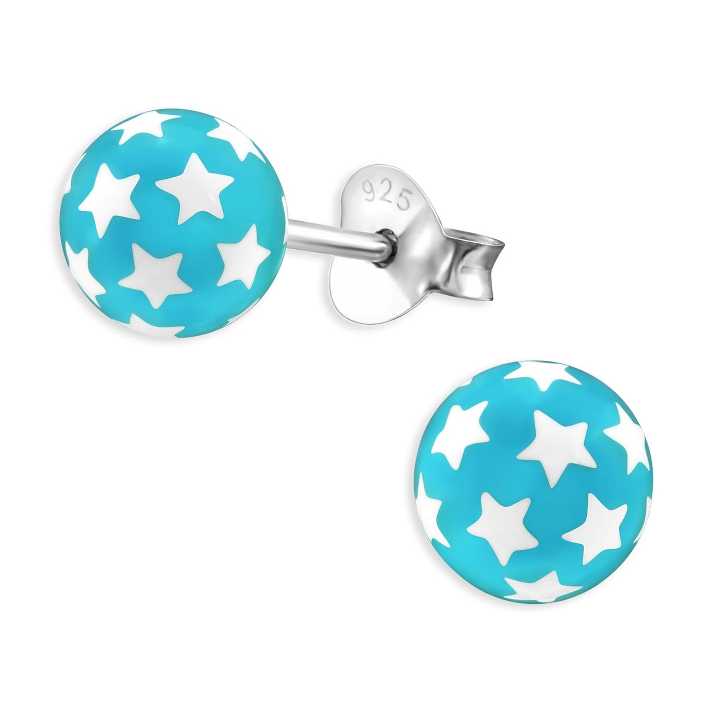 Mädchen Ohrringe Sternen Ball aus 925 Silber