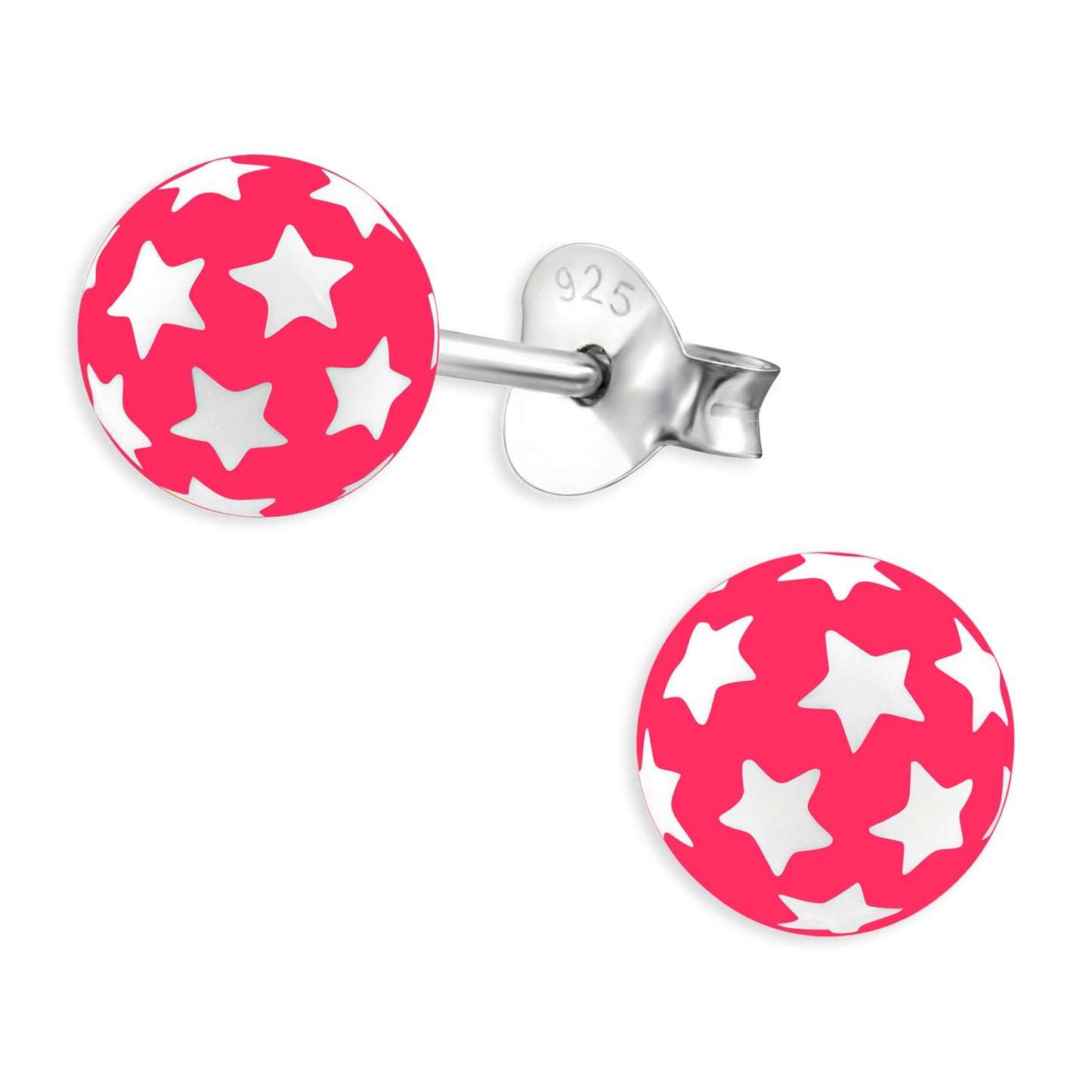 Mädchen Ohrringe Sternen Ball aus 925 Silber