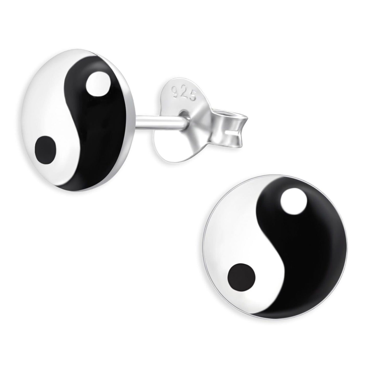 Kinder Ohrringe Yin Yang aus 925 Silber