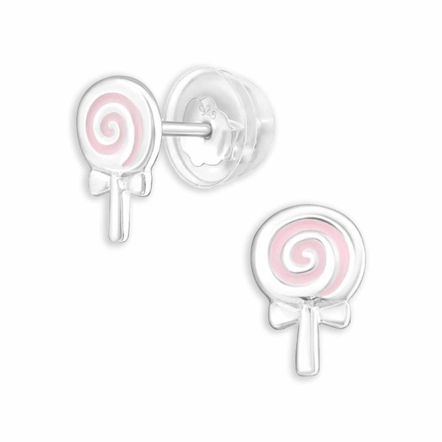 Kinder Ohrstecker Lollipop aus 925 Silber