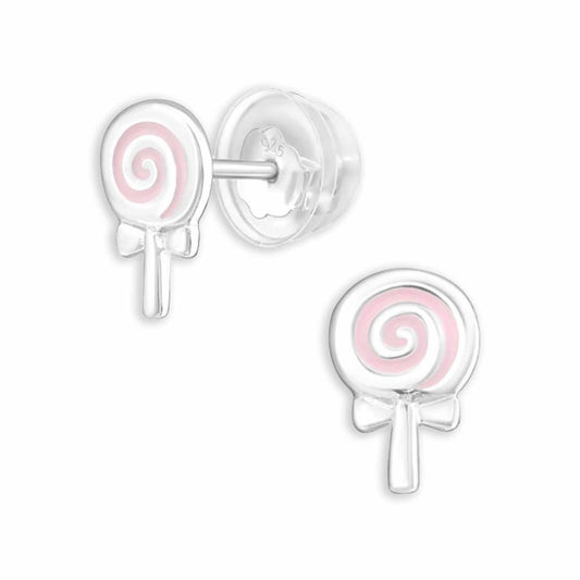 Kinder Ohrstecker Lollipop aus 925 Silber