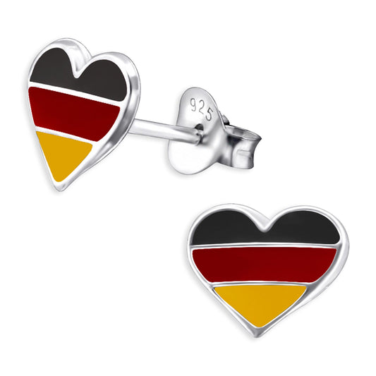 Mädchen Ohrringe Deutschland Herz aus 925 Silber