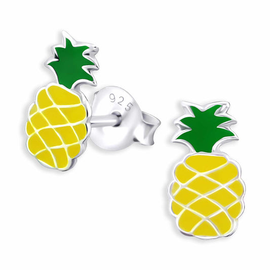 Kinder Ohrringe Ananas aus 925 Silber
