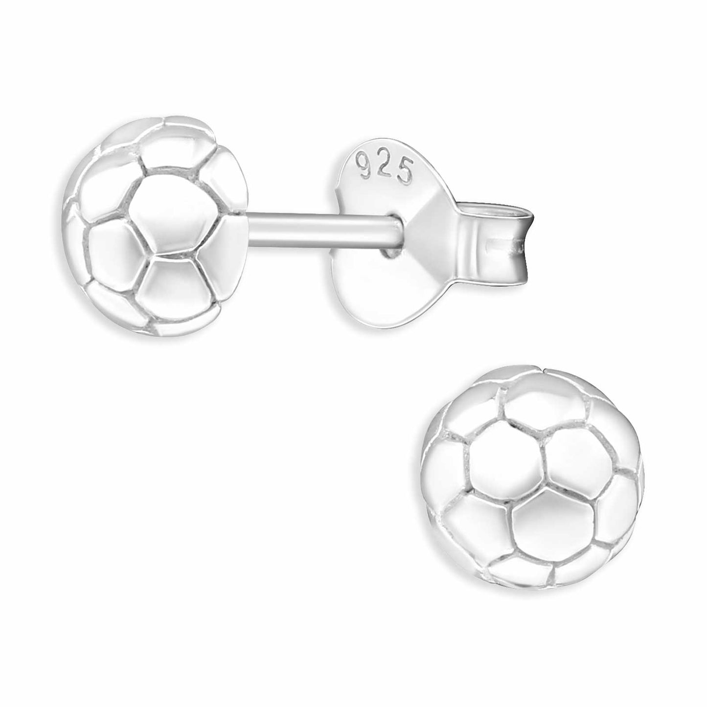 Jungen Ohrringe Fussball aus 925 Silber