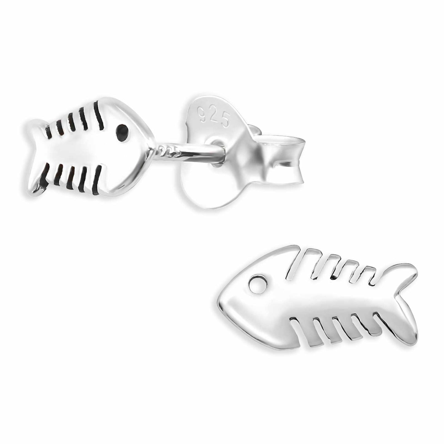 Kinder Ohrringe Fischgräten aus 925 Silber
