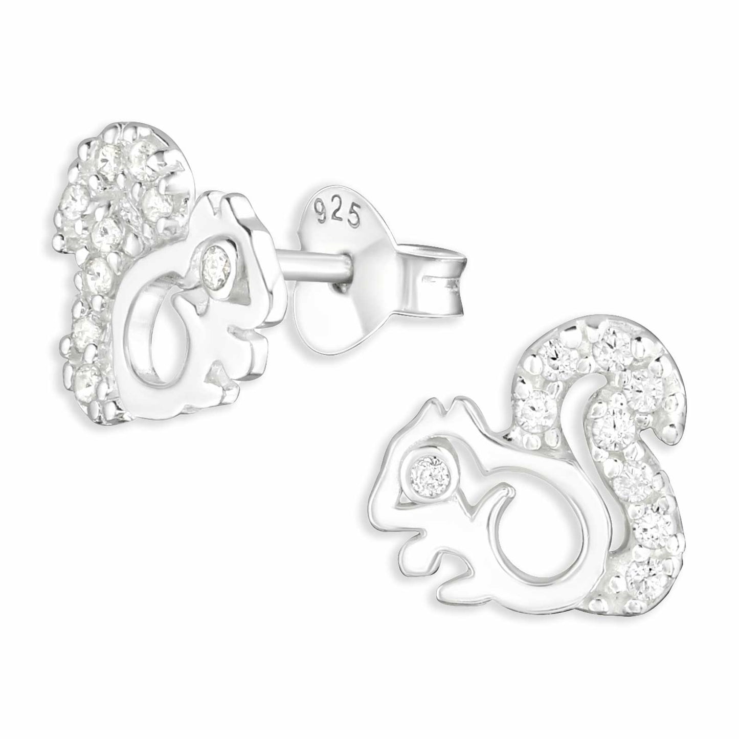Kinder Ohrringe Eichhörnchen aus 925 Silber