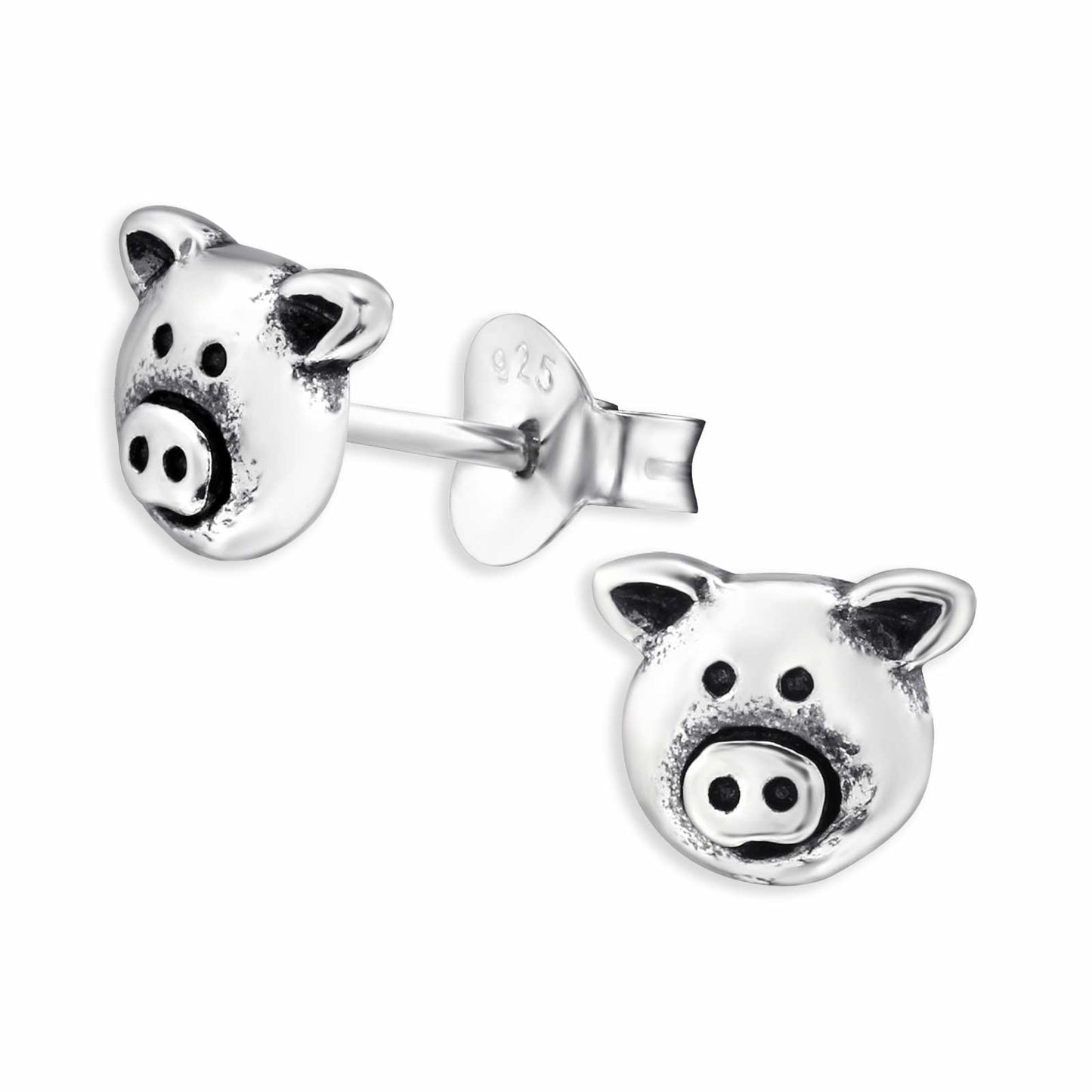 Kinder Ohrringe Schweine aus 925 Silber