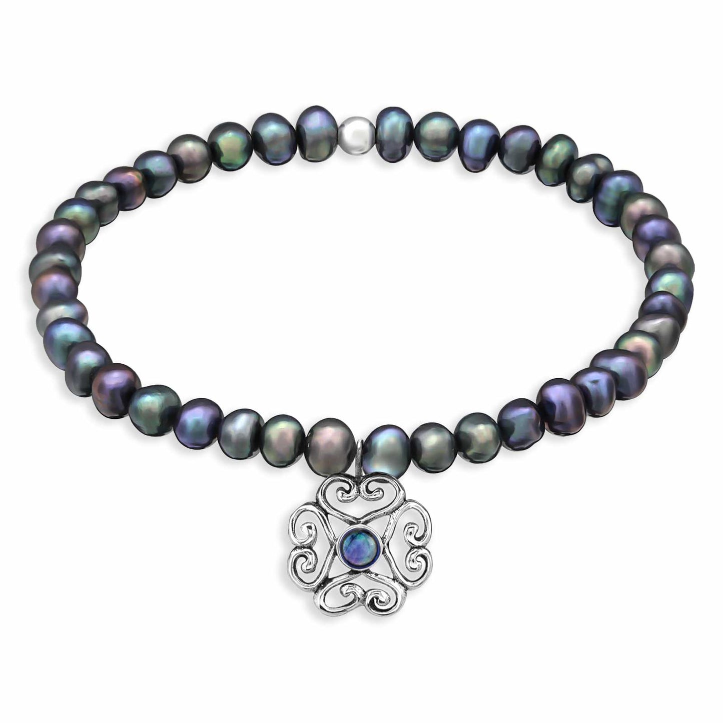 Kinder Armband Vintage Blume aus 925 Silber