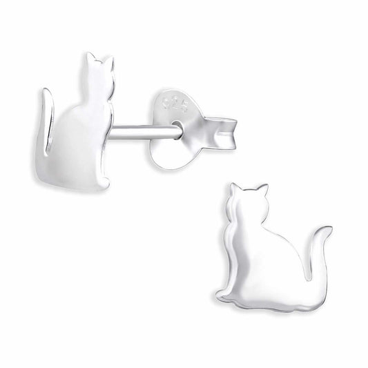 Mädchen Ohrringe Katzen aus 925 Silber