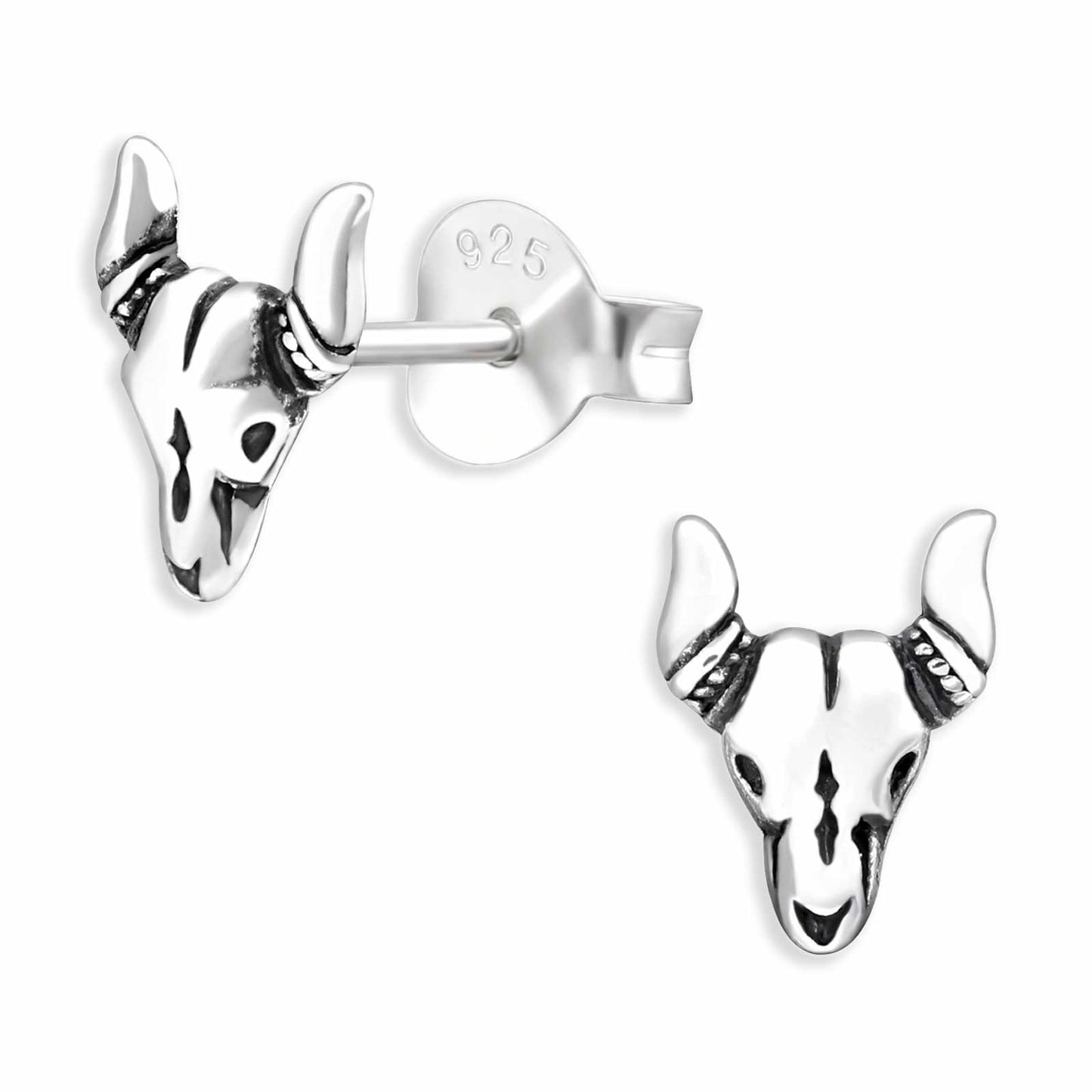Kinder Ohrringe Bullen aus 925 Silber