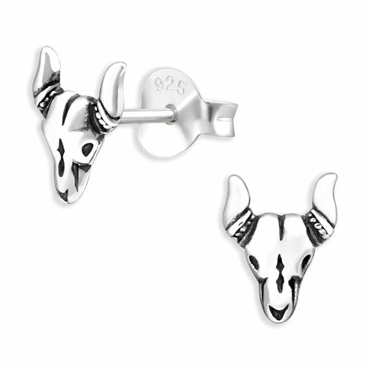 Kinder Ohrringe Bullen aus 925 Silber