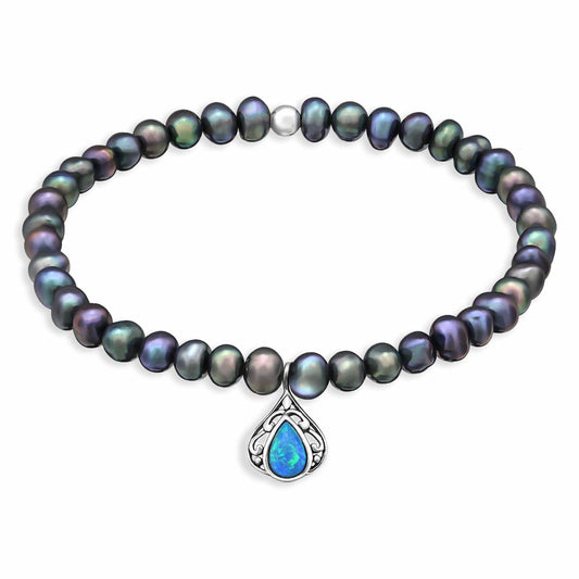 Kinder Armband Opal aus 925 Silber