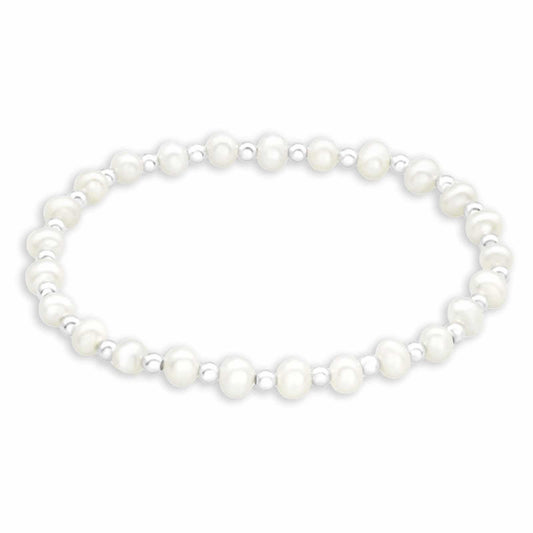 Kinder Armband Süßwasserperle aus 925 Silber