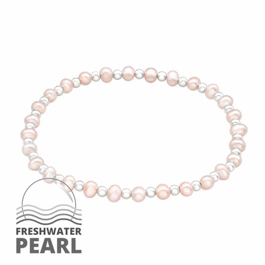 Kinder Armband Süßwasserperle aus 925 Silber