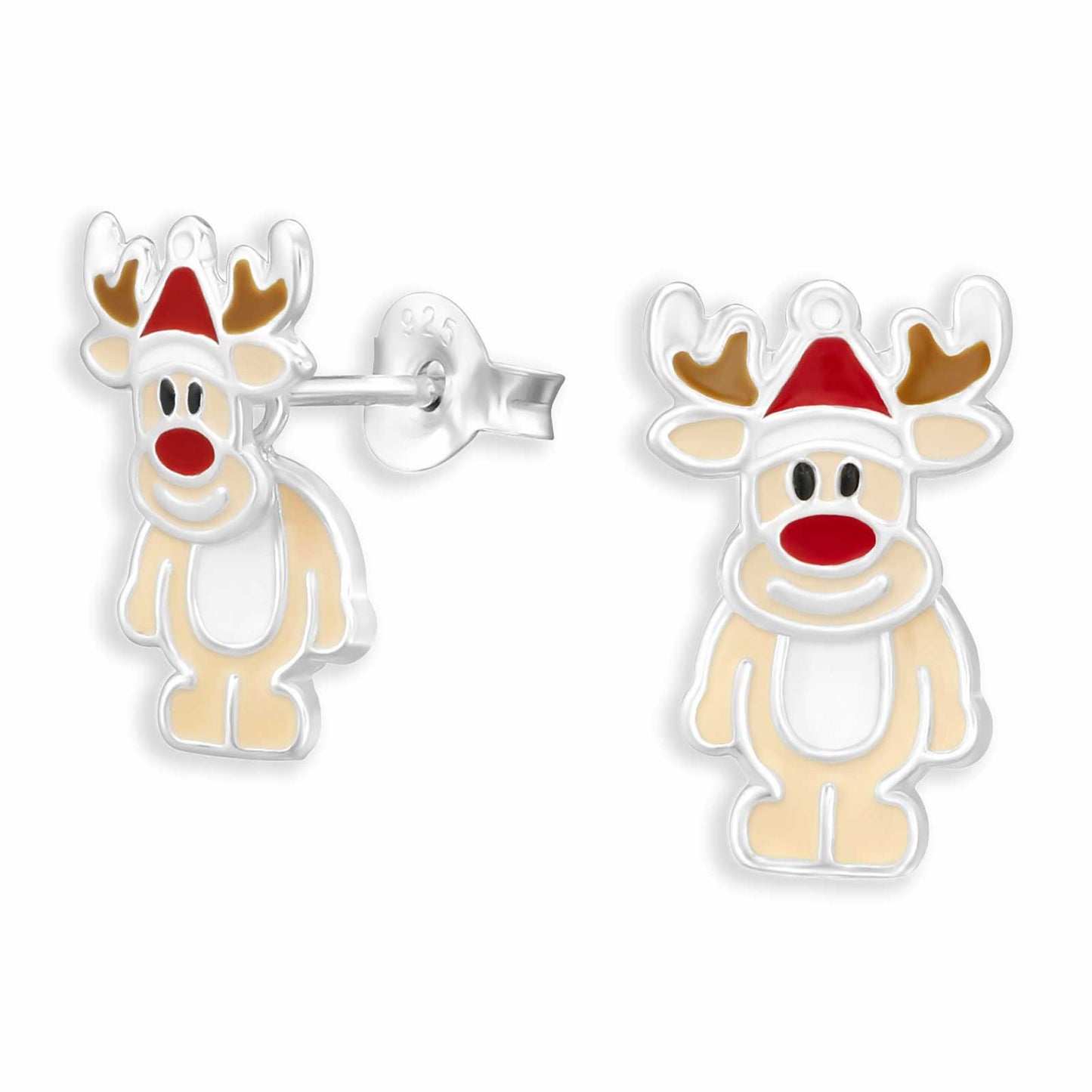 Kinder Ohrringe Rentier aus 925 Silber