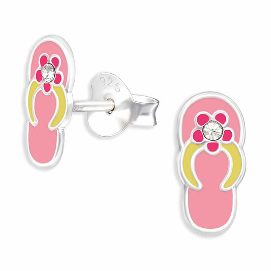 Kinder Ohrringe Flip Flop Schuhe aus 925 Silber