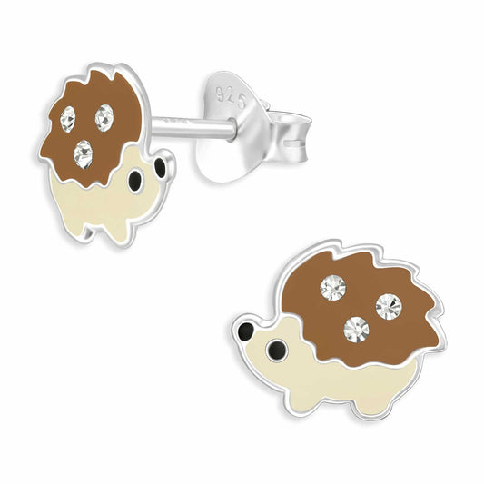 Kinder Ohrringe Igel aus 925 Silber