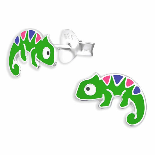 Kinder Ohrringe Chameleon aus 925 Silber