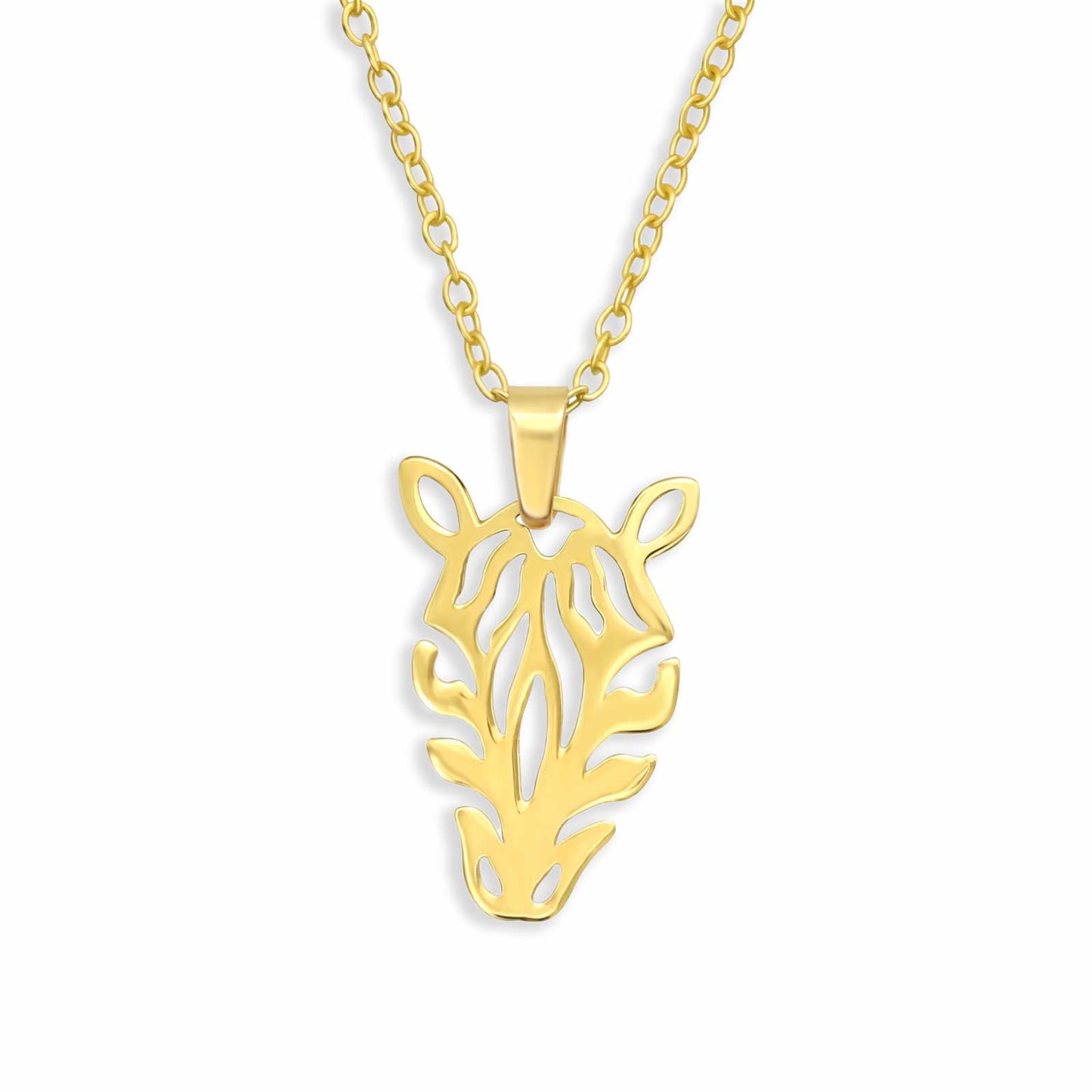 Kinder Halskette Zebra Gold Plattiert aus 925 Silber