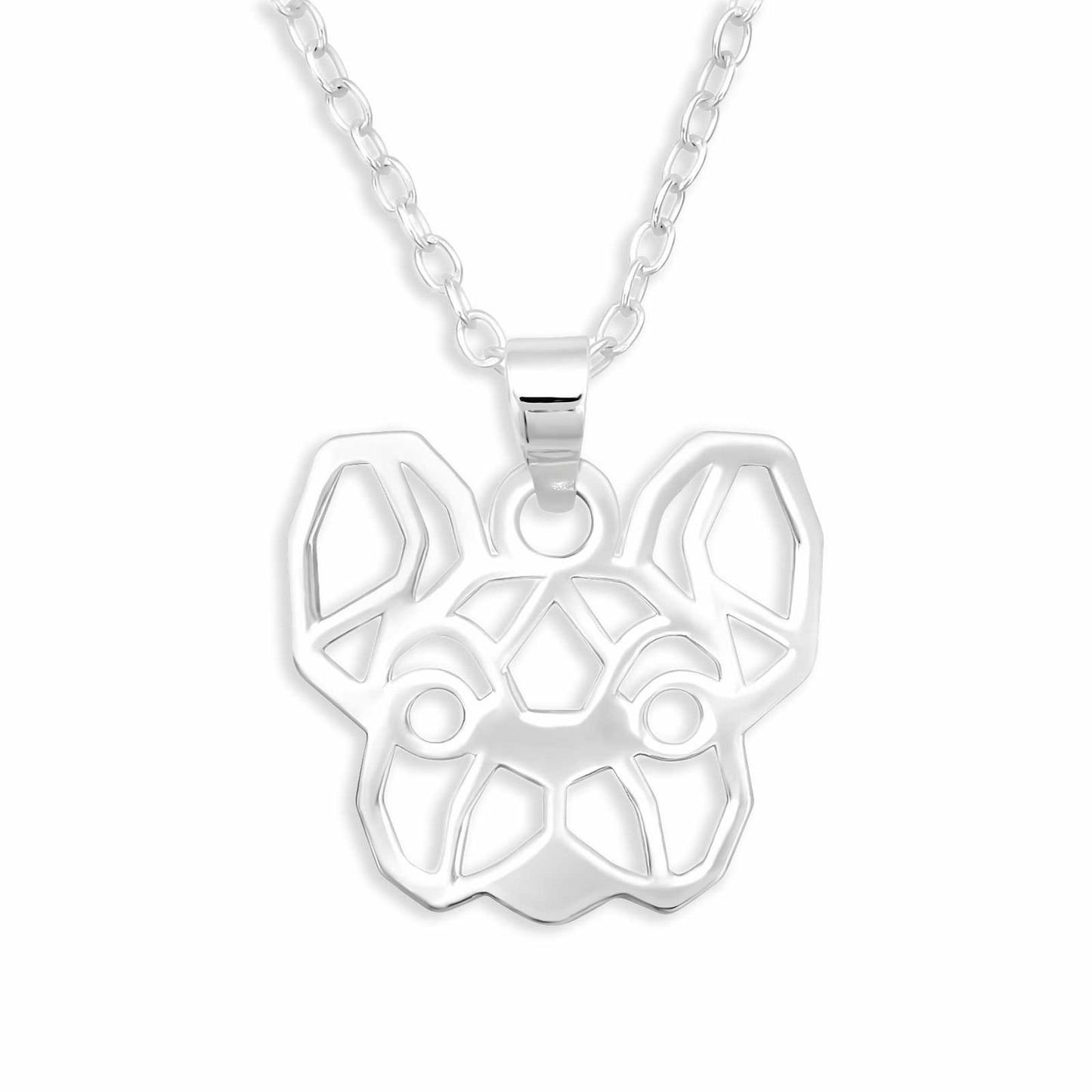 Kinder Halskette Französiche Bulldoggen aus 925 Silber