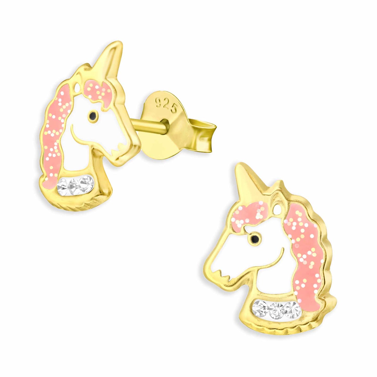 Mädchen Ohrringe Einhorn aus 925 Silber