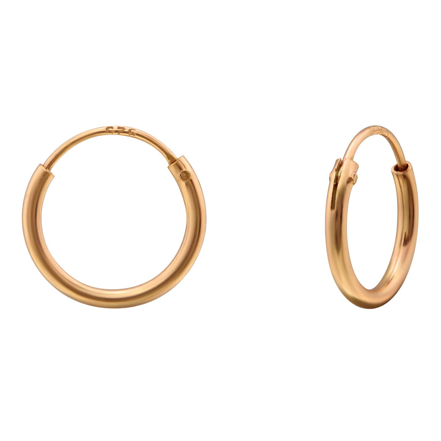 Mädchen Creolen Rosegold aus 925 Silber