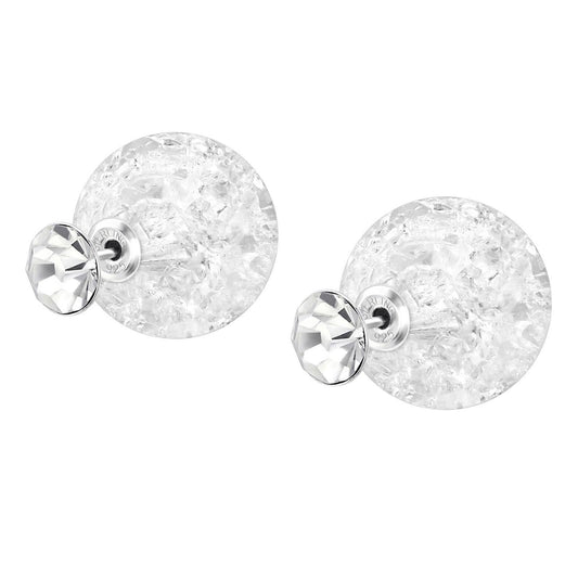 Kinder Ohrringe Doppel Kugel aus 925 Silber