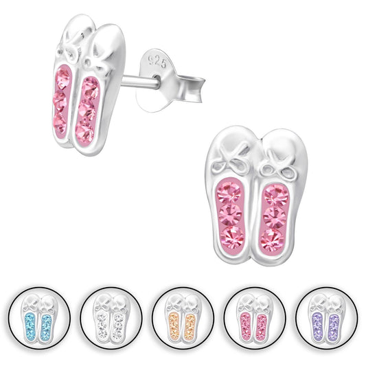 Kinder Ohrringe Ballerina Schuhe aus 925 Silber