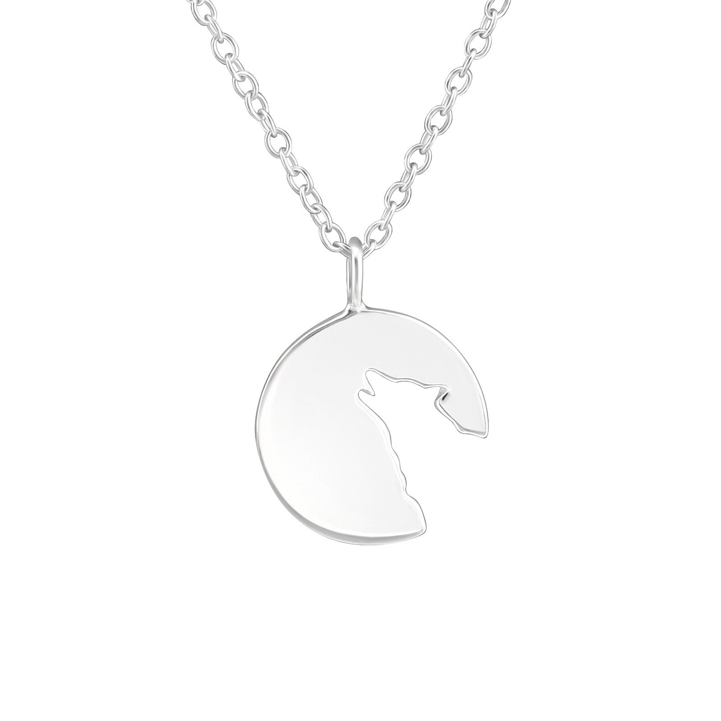 Kinder Halskette Wolf aus 925 Silber