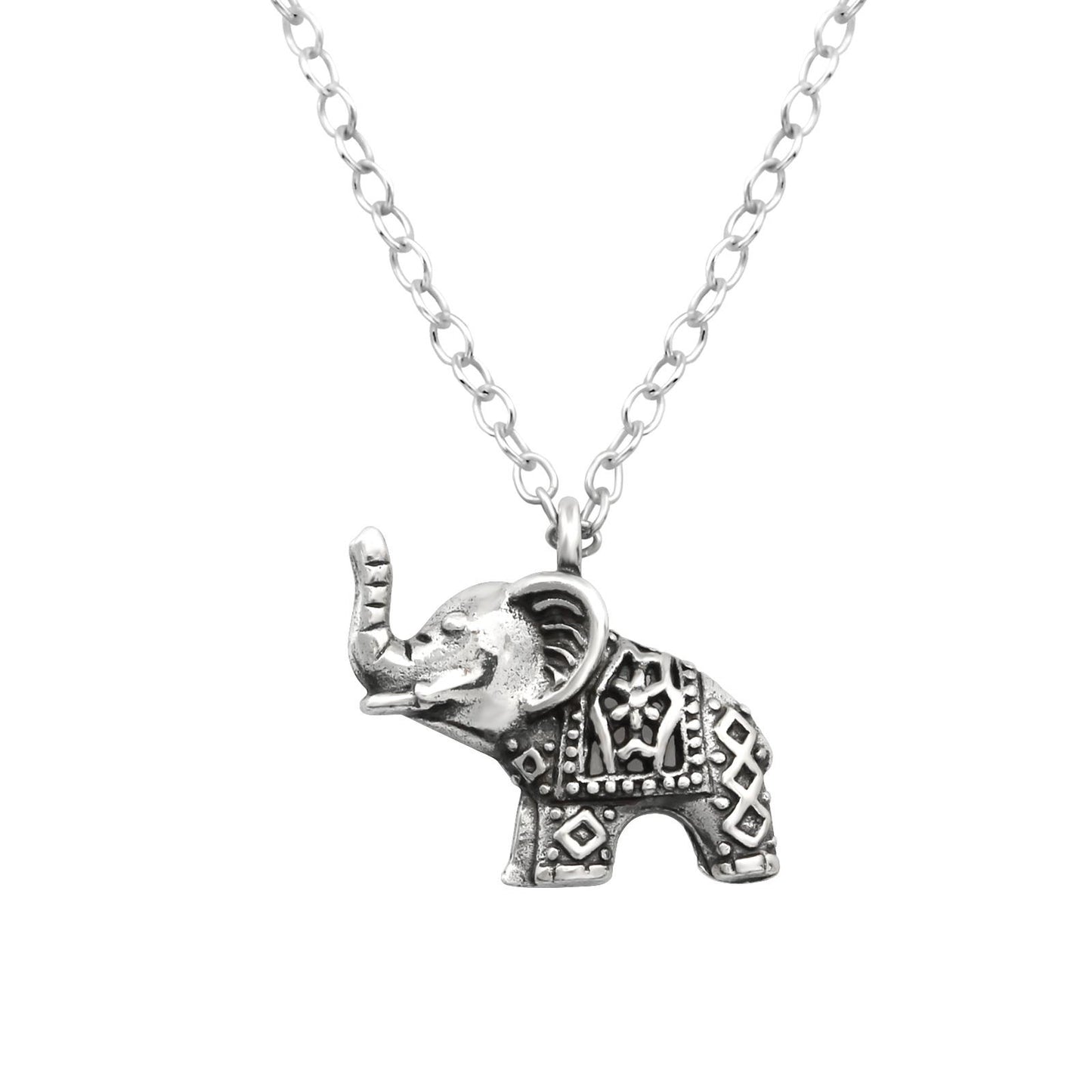 Mädchen Thailand Elefanten Halskette aus 925 Silber