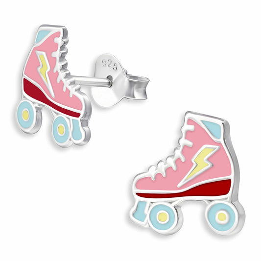 Kinder Ohrringe Rollschuh aus 925 Silber