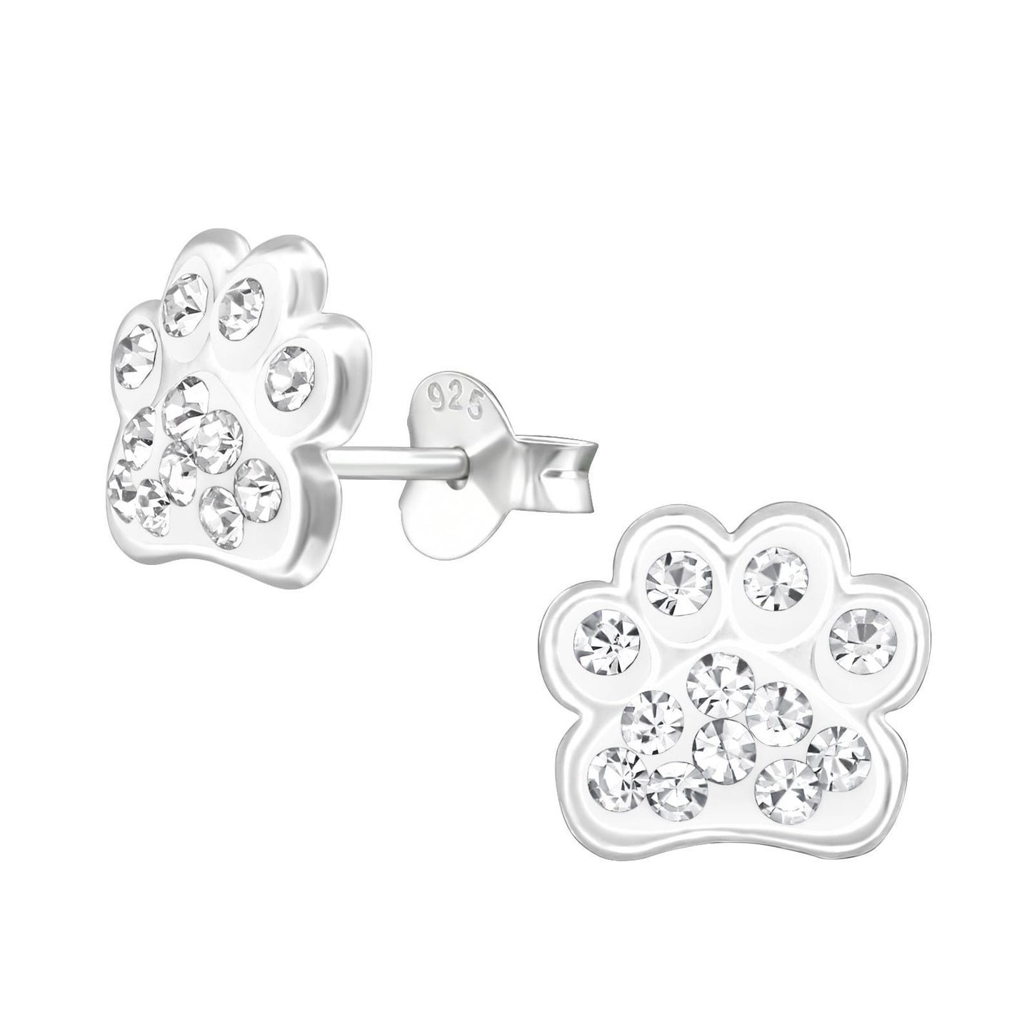 Kinder Ohrringe Pfoten aus 925 Silber