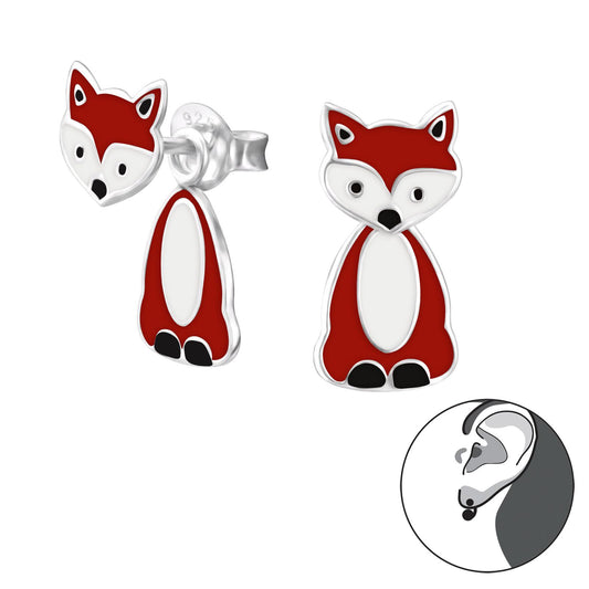Kinder Ohrringe Fuchs aus 925 Silber