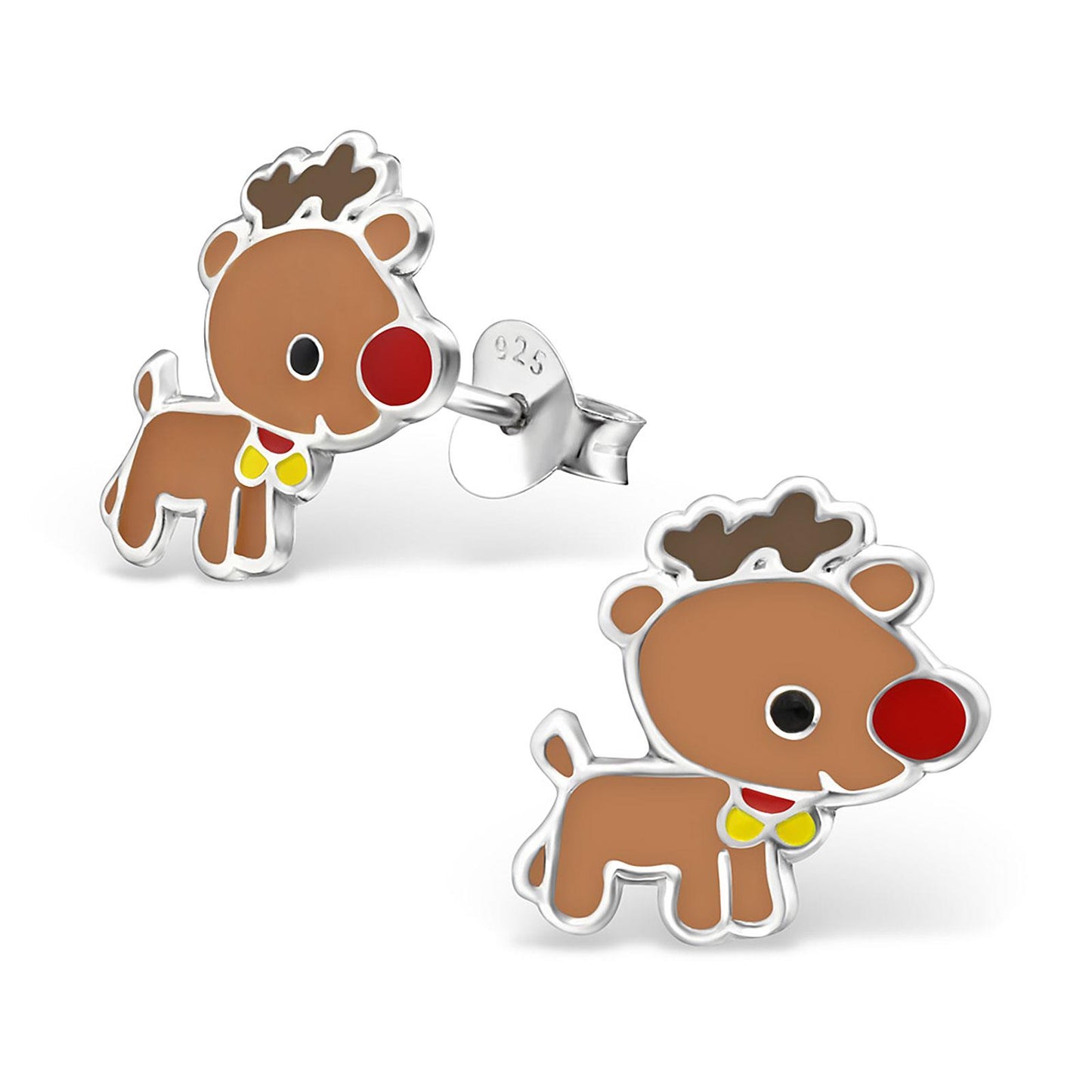 Kinder Ohrringe Rentier aus 925 Silber