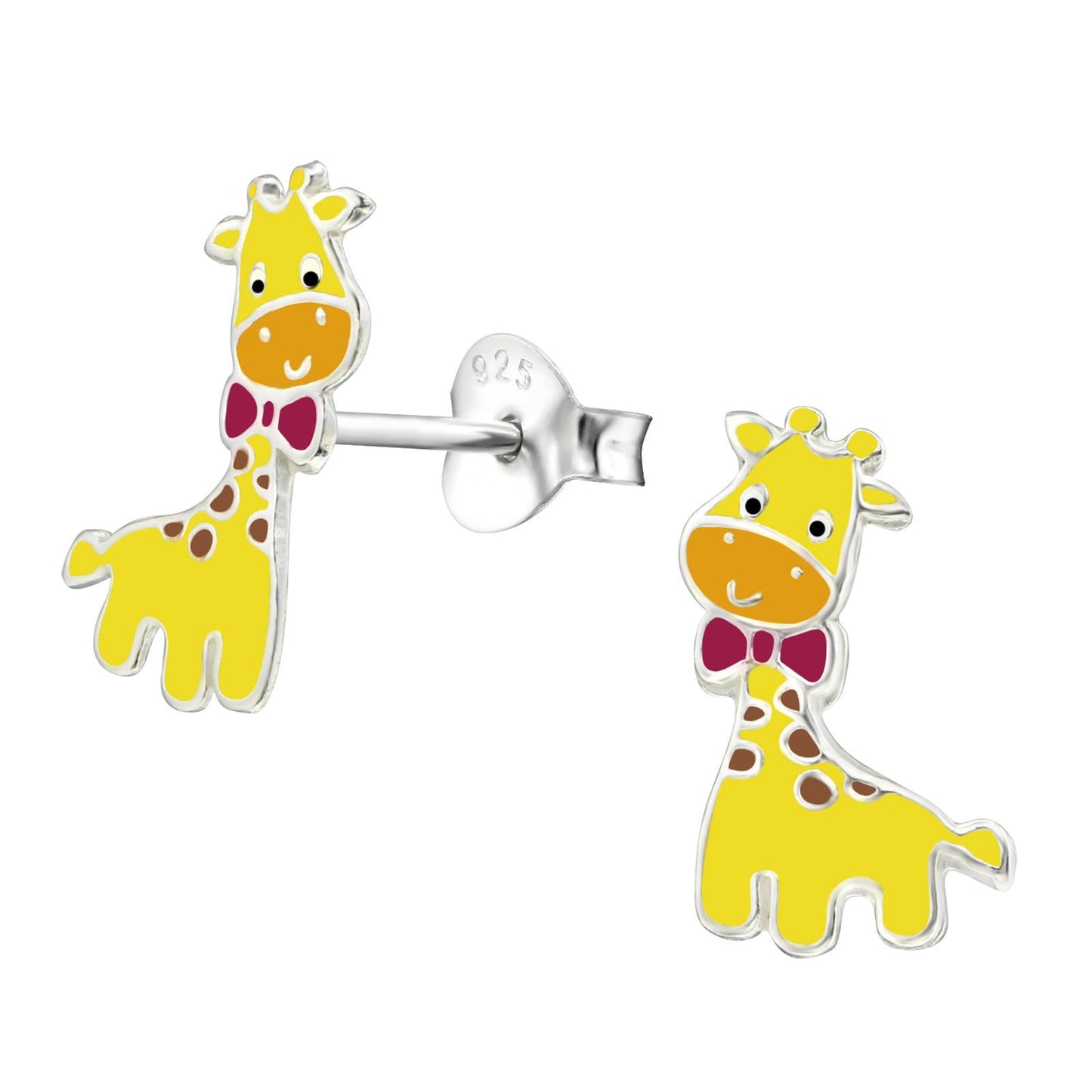 Children's Giraffe Earrings made of 925 Silver