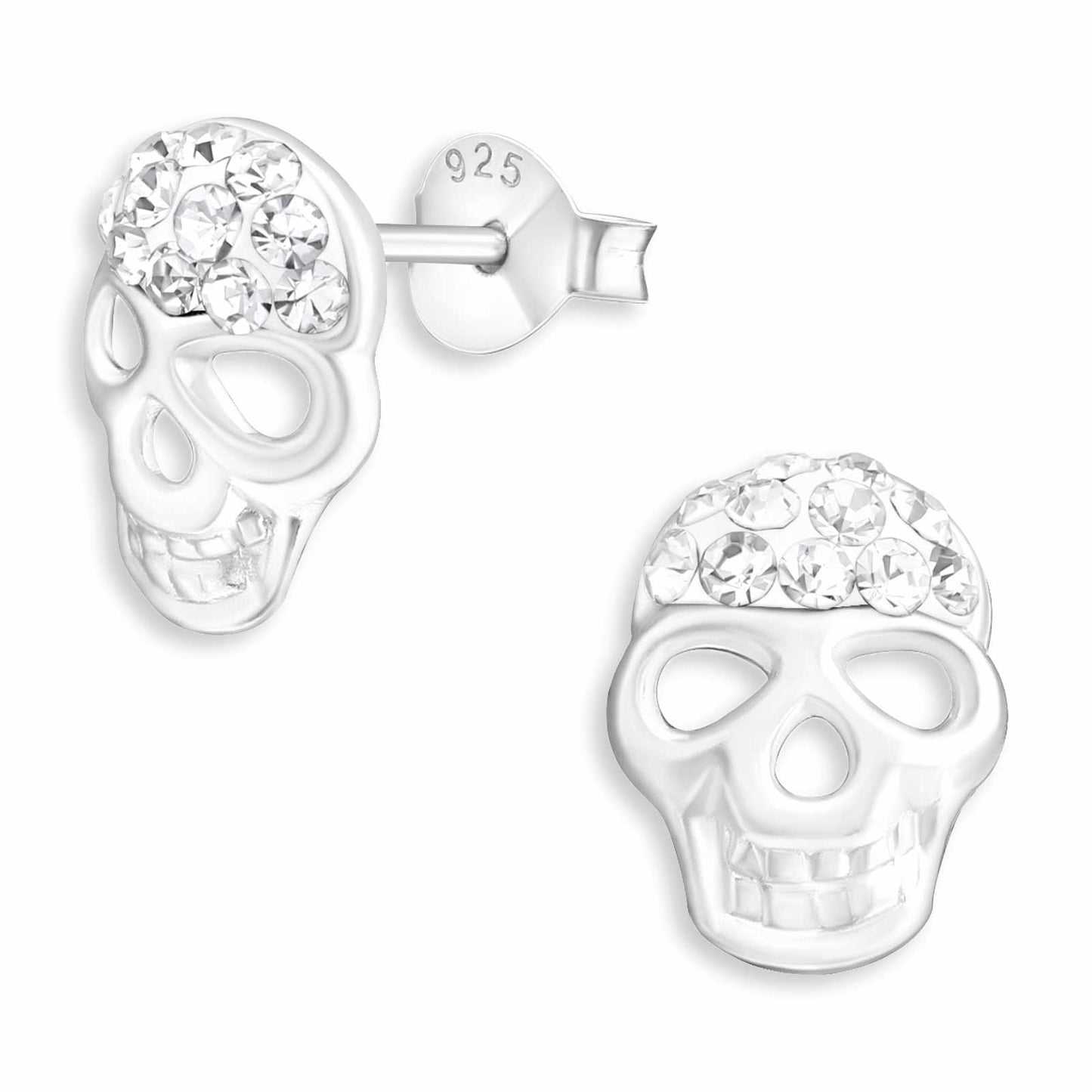 Kinder Ohrringe Totenkopf aus 925 Silber