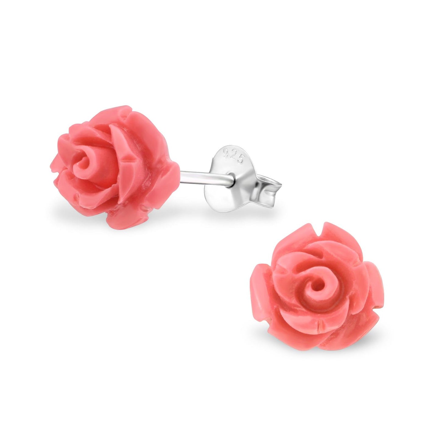 Mädchen Ohrringe Rosen aus 925 Silber