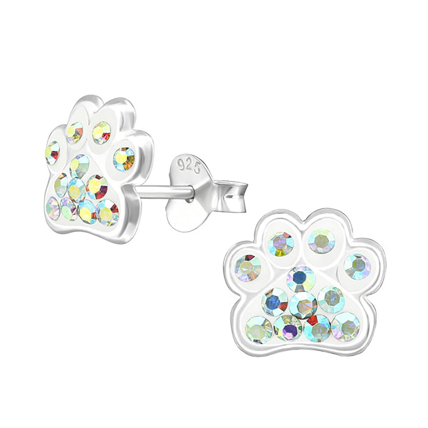 Kinder Ohrringe Pfoten aus 925 Silber