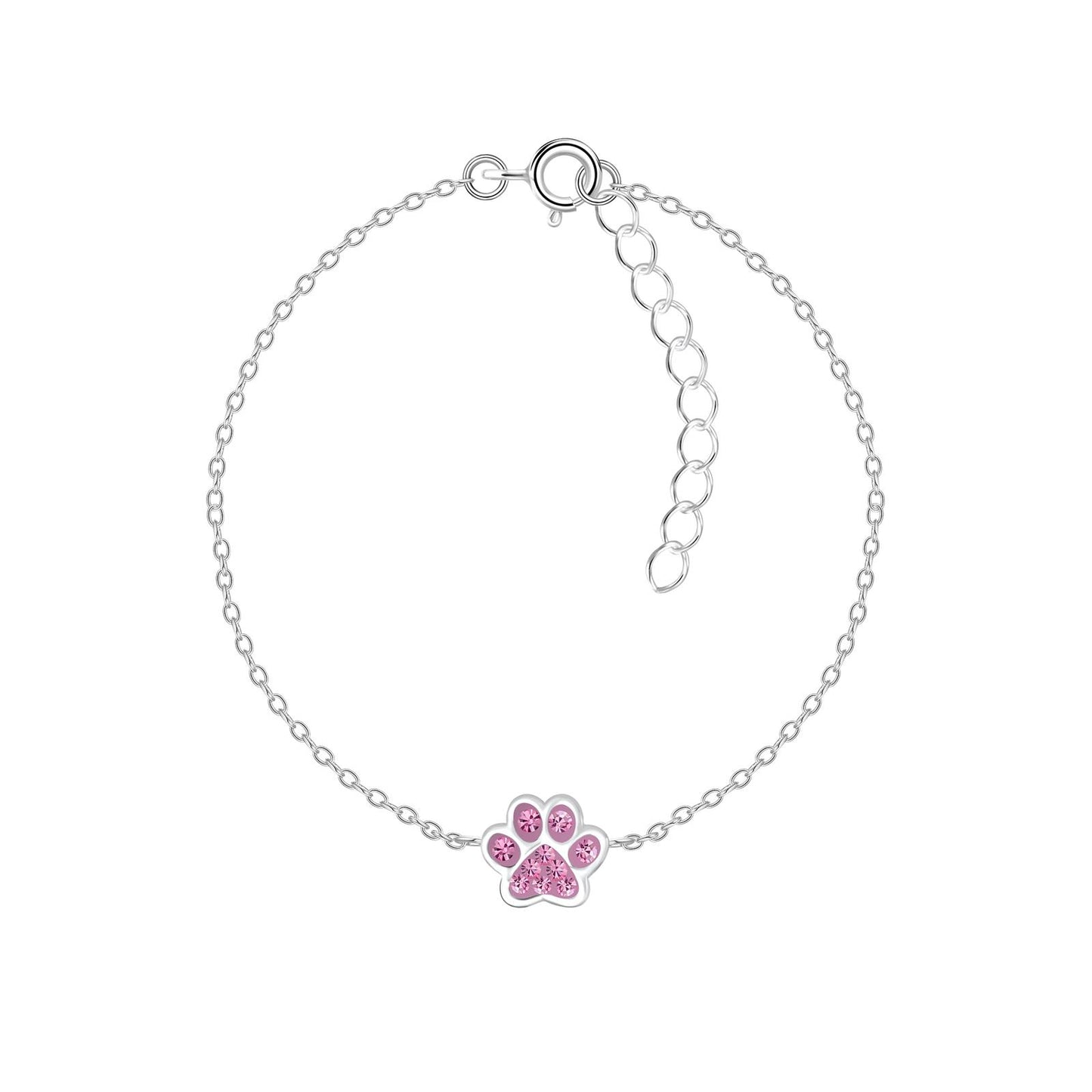 Kinder Armband Pfotenabdruck aus 925 Silber