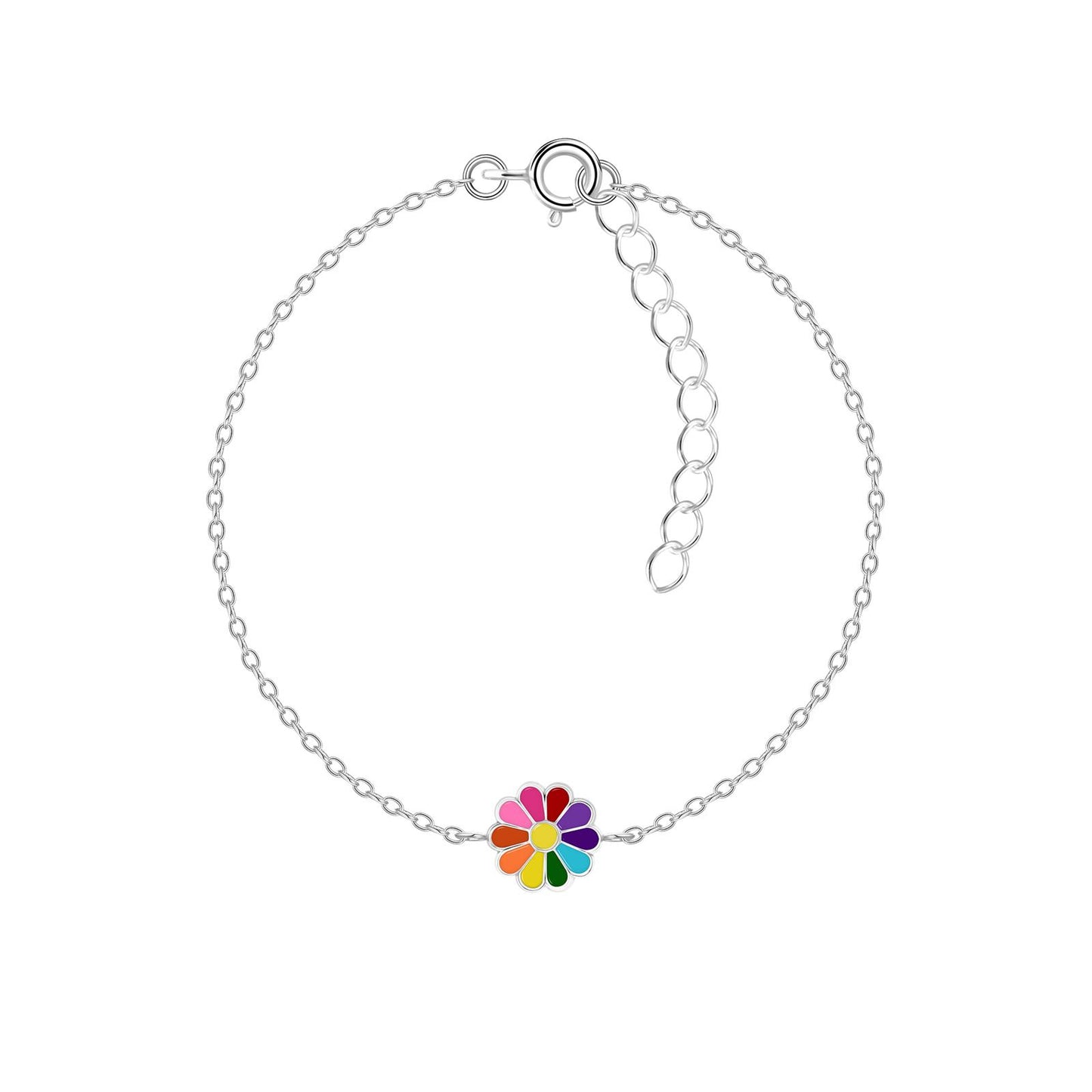 Kinder Armband Blumen aus 925 Silber