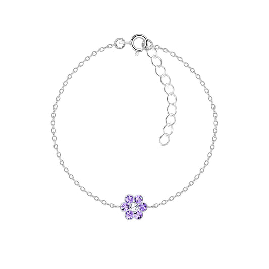 Kinder Armband Blumen aus 925 Silber