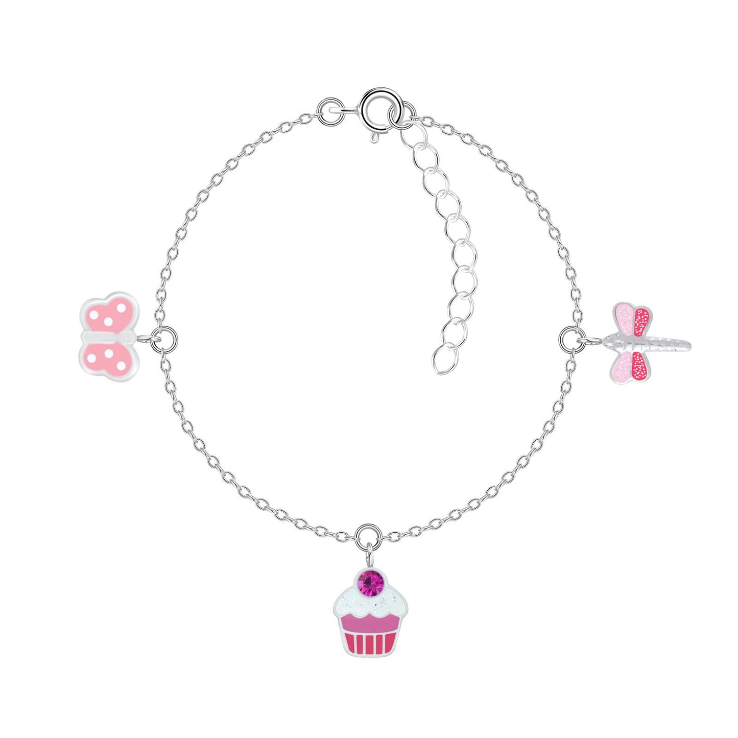 Kinder Armband Pink Lover aus 925 Silber