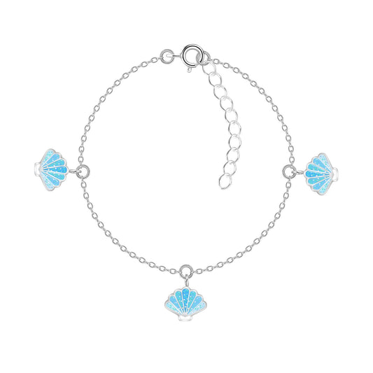 Kinder Armband Muschel aus 925 Silber